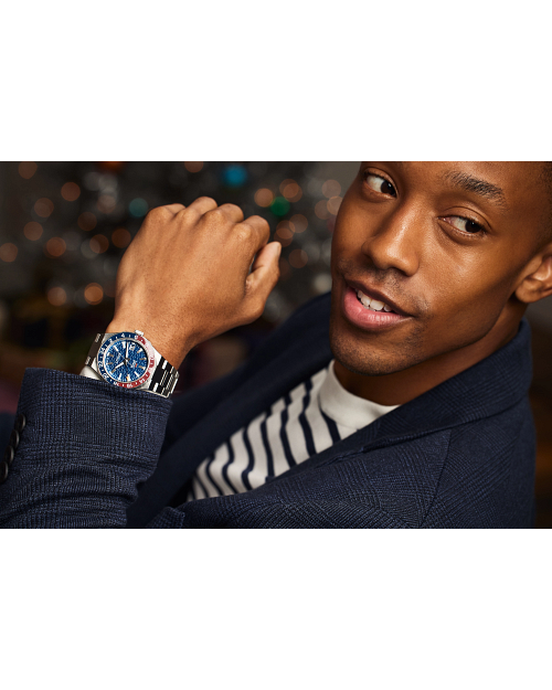 Series8 GMT Navy Dial Stainless Steel Bracelet NB6030 59L CITIZEN